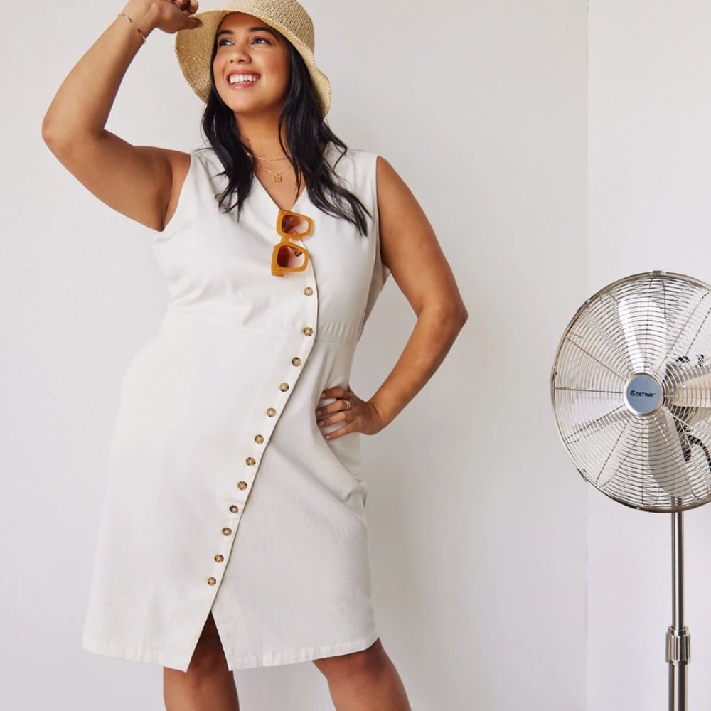 NWT Brandi Asymmetrical Midi Dress
